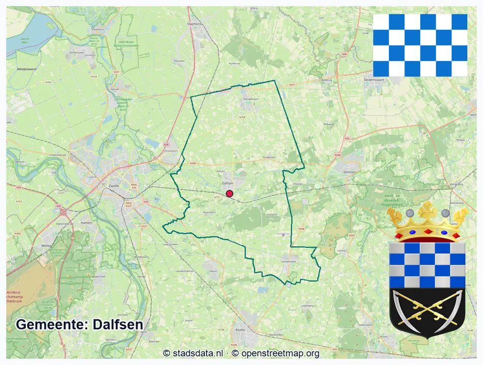 Schematische gemeentegrens Dalfsen